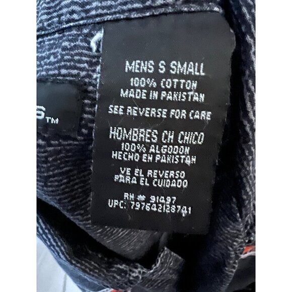 No Boundaries Mens Vintage Gray Graphic Button Up Motorcycle Camp Shirt Small - Picture 7 of 8